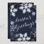 雪片季節のごあいさつホリデーカード シーズンカード (正面/裏面)