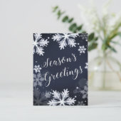 雪片季節のごあいさつホリデーカード シーズンポストカード (スタンド正面)