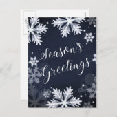 雪片季節のごあいさつホリデーカード シーズンポストカード (正面/裏面)