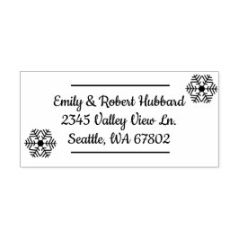 雪片差出人住所ゴムスタンプ ラバースタンプ