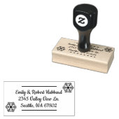 雪片差出人住所ゴムスタンプ ラバースタンプ (押印)