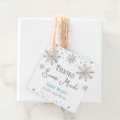 雪片感謝してい雪多くの赤ちゃんシャワー フェイバータグ (インサイチュ)