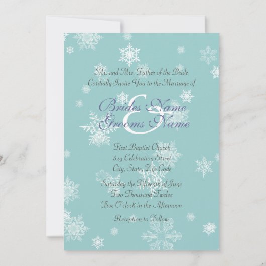 雪片招待状 招待状 (裏面)