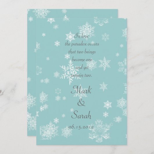 雪片招待状 招待状 (正面/裏面)