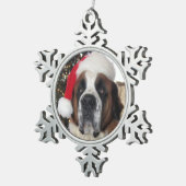 雪片枠付きオーナメント スノーフレークピューターオーナメント (右)