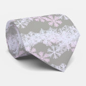 雪片灰色人のタイクリスマス ネクタイ (ロール)