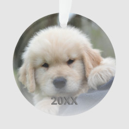 雪片白いオパールおもしろい2面クリスマス写真 オーナメント