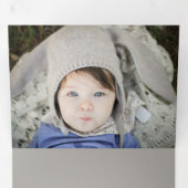 雪片白いオパールエレガントのクリスマス5写真 三つ折りクリスマスカード (内部最初)