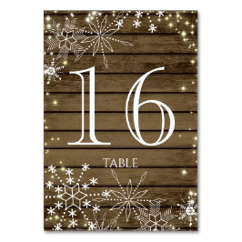 雪片素朴とスパークルテーブル番号 テーブルナンバー