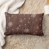 雪片素朴クリスマス ランバークッション (ブランケット)
