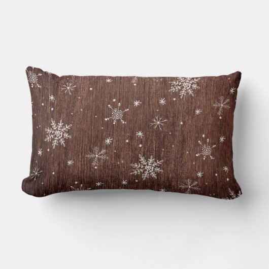雪片素朴クリスマス ランバークッション (正面)