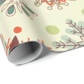 雪片芸術的ホリデーギフト ラッピングペーパー (ロールコーナー)