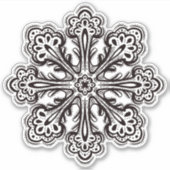 雪片装飾の冬の入れ墨 シール (正面)