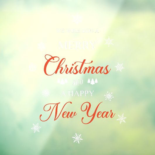 雪片赤いメリークリスマスウィンドウがしがみつく ウィンドウサイン (シート3)