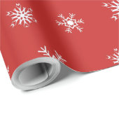 雪片赤と白クリスマス ラッピングペーパー (ロールコーナー)