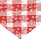 雪片赤と白付きバッファロープレイド ショートテーブルランナー (コーナー)