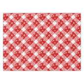 雪片赤と白付きバッファロープレイド テーブルクロス (正面(横))