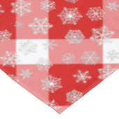 雪片赤と白付きバッファロープレイド テーブルクロス (アングル)