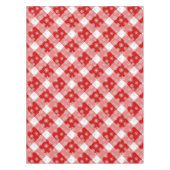 雪片赤と白付きバッファロープレイド テーブルクロス (正面)