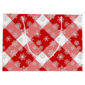 雪片赤と白付きバッファロープレイド ラージペーパーバッグ (裏面)