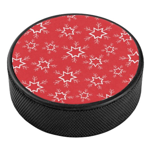 雪片赤と白、雪 アイスホッケーパック (3/4)