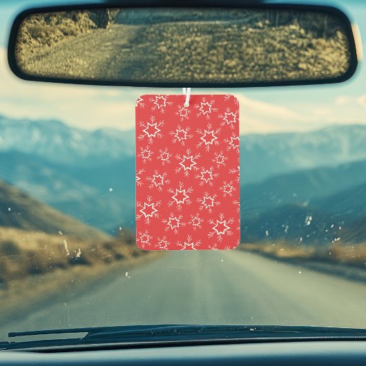 雪片赤と白、雪 カーエアーフレッシュナー