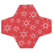 雪片赤と白、雪 サッカーボール (フラット)