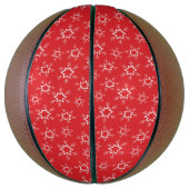 雪片赤と白、雪 バスケットボール (縦)