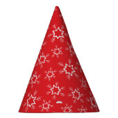 雪片赤と白、雪 パーティーハット (右)