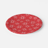 雪片赤と白、雪 ペーパープレート (アングル)