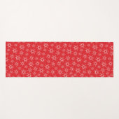 雪片赤と白、雪 ヨガマット (正面(横))