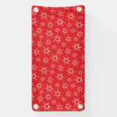 雪片赤と白、雪 横断幕 (縦)