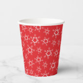 雪片赤と白、雪 紙コップ (正面)