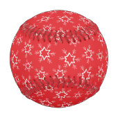 雪片赤と白、雪 野球ボール (裏面)