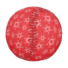 雪片赤と白、雪 野球ボール