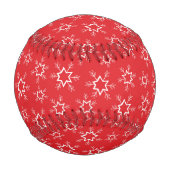 雪片赤と白、雪 野球ボール (正面)