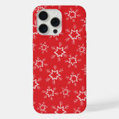 雪片赤と白、雪 iPhoneケース (裏面)