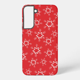雪片赤と白、雪 SAMSUNG GALAXY S22+ケース