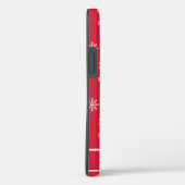 雪片赤パタパーソナライズされたーン名 Case-Mate iPhoneケース (裏面 / 右)