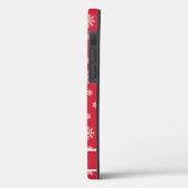 雪片赤パタパーソナライズされたーン名 Case-Mate iPhoneケース (裏面 / 左)