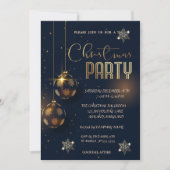 雪片金ゴールドボールクリスマスコーポレイテッド 招待状 (正面)