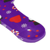 雪片雪だるまキャンディカネーブルー背景 カッティングボード (角)