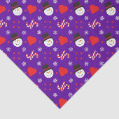 雪片雪だるまキャンディカネーブルー背景 薄葉紙 (詳細)