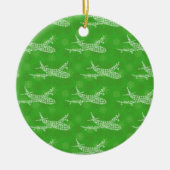 雪片飛行機 セラミックオーナメント (正面)