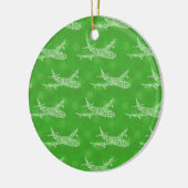 雪片飛行機 セラミックオーナメント (左)