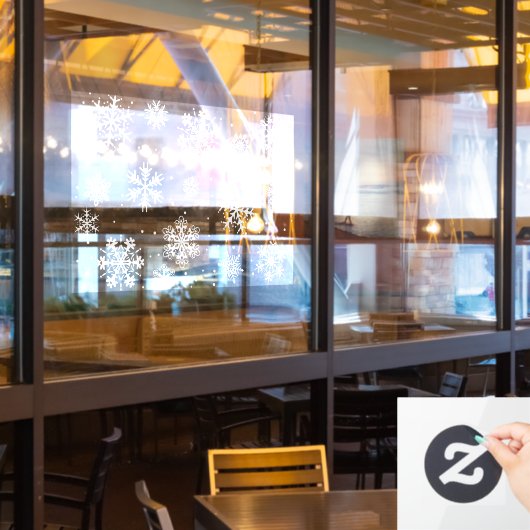 雪片飾り ウィンドウサイン (レストラン窓)