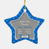 雪片2023ベビー初めてのクリスマス セラミックオーナメント (裏面)