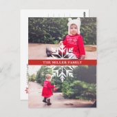 雪片2 – フォトホリデー ポストカード (正面/裏面)