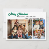 雪片3家族の写真クリスマス シーズンカード (正面)