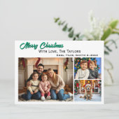 雪片3家族の写真クリスマス シーズンカード (スタンド正面)